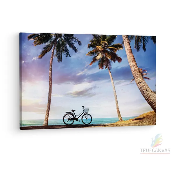 Multicolor_Bicycle_With_Basket,_Wooden_Framed_Canvas_Paintings_|_For_Living_Room_|_Bedroom_|_Office_|_Gallery_|_Ready_Wall_Mount_Canvas_Wall_Art_Painting_|_Size_-_12_X_18In,_Ct0633