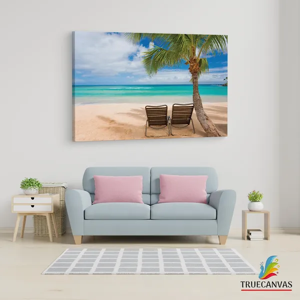 Multicolor_Palmera_Playa,_Wooden_Framed_Canvas_Paintings_|_For_Living_Room_|_Bedroom_|_Office_|_Gallery_|_Ready_Wall_Mount_Canvas_Wall_Art_Painting_|_Size_-_12_X_18In,_Ct0634