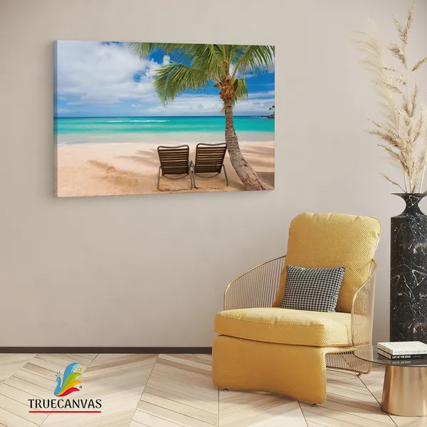 Multicolor_Palmera_Playa,_Wooden_Framed_Canvas_Paintings_|_For_Living_Room_|_Bedroom_|_Office_|_Gallery_|_Ready_Wall_Mount_Canvas_Wall_Art_Painting_|_Size_-_12_X_18In,_Ct0634