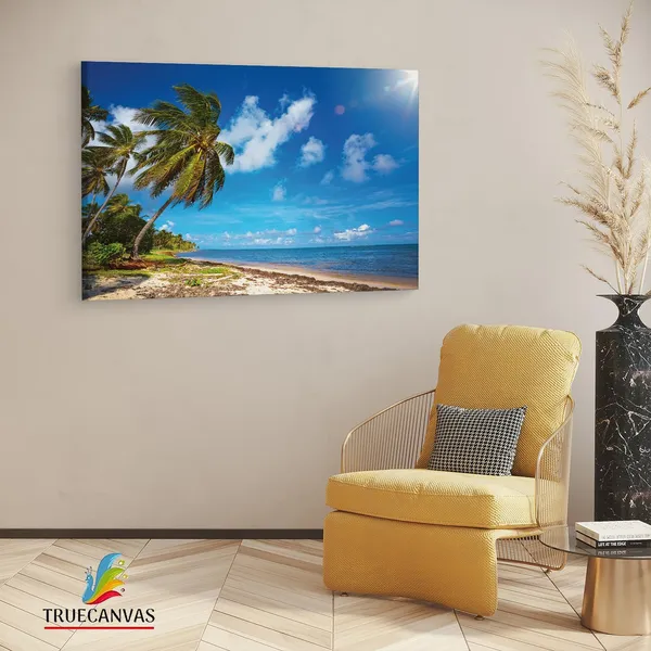 Multicolor_Jamaica_Beach,_Wooden_Framed_Canvas_Paintings_|_For_Living_Room_|_Bedroom_|_Office_|_Gallery_|_Ready_Wall_Mount_Canvas_Wall_Art_Painting_|_Size_-_12_X_18In,_Ct0635
