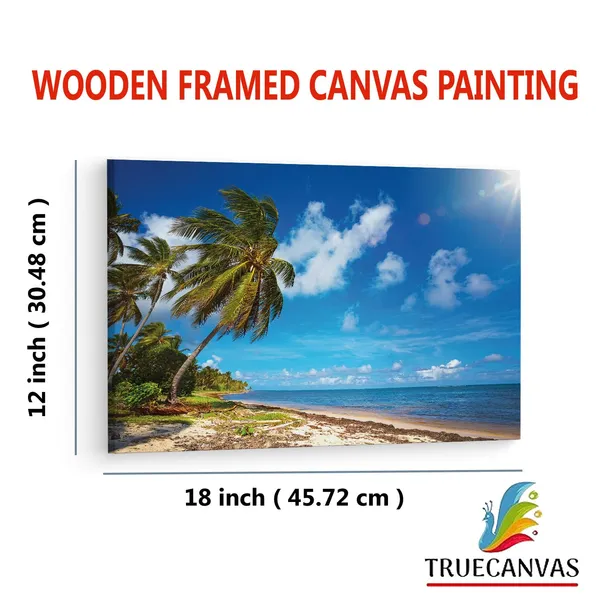 Multicolor_Jamaica_Beach,_Wooden_Framed_Canvas_Paintings_|_For_Living_Room_|_Bedroom_|_Office_|_Gallery_|_Ready_Wall_Mount_Canvas_Wall_Art_Painting_|_Size_-_12_X_18In,_Ct0635