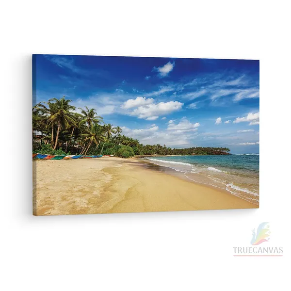 Multicolor_Mirissa_Beach,_Wooden_Framed_Canvas_Paintings_|_For_Living_Room_|_Bedroom_|_Office_|_Gallery_|_Ready_Wall_Mount_Canvas_Wall_Art_Painting_|_Size_-_12_X_18In,_Ct0638