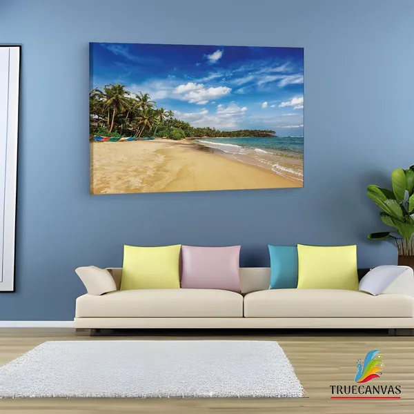 Multicolor_Mirissa_Beach,_Wooden_Framed_Canvas_Paintings_|_For_Living_Room_|_Bedroom_|_Office_|_Gallery_|_Ready_Wall_Mount_Canvas_Wall_Art_Painting_|_Size_-_12_X_18In,_Ct0638