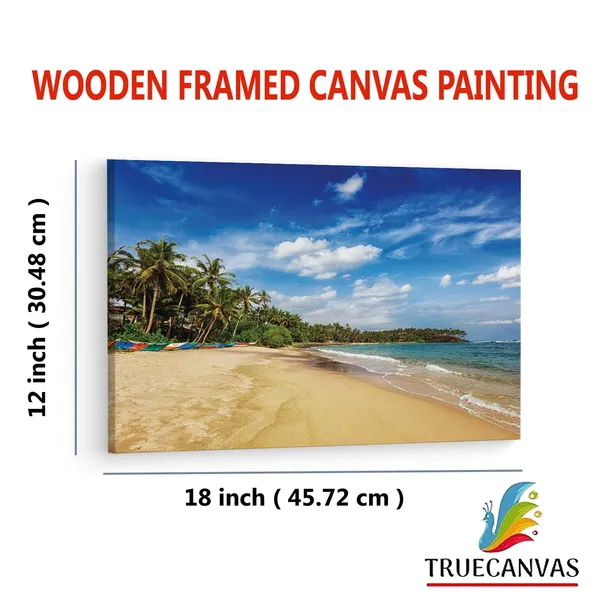 Multicolor_Mirissa_Beach,_Wooden_Framed_Canvas_Paintings_|_For_Living_Room_|_Bedroom_|_Office_|_Gallery_|_Ready_Wall_Mount_Canvas_Wall_Art_Painting_|_Size_-_12_X_18In,_Ct0638
