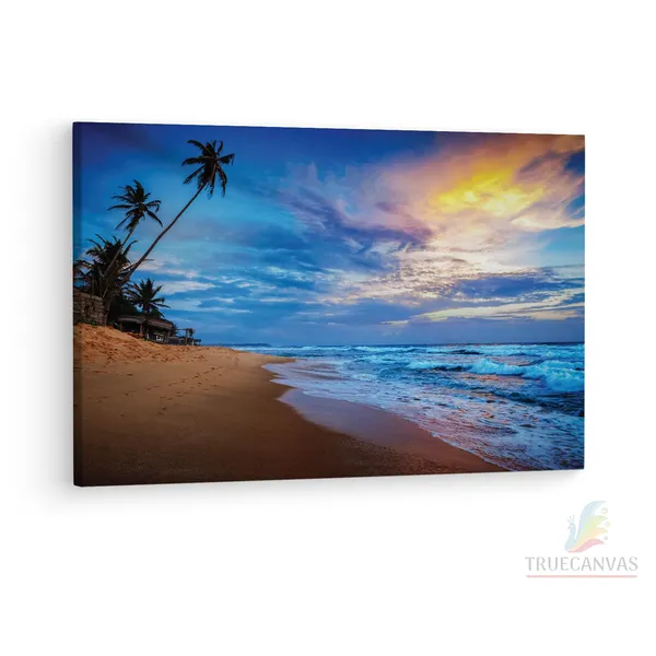 Multicolor_Waikkal_Beach,_Wooden_Framed_Canvas_Paintings_|_For_Living_Room_|_Bedroom_|_Office_|_Gallery_|_Ready_Wall_Mount_Canvas_Wall_Art_Painting_|_Size_-_12_X_18In,_Ct0640
