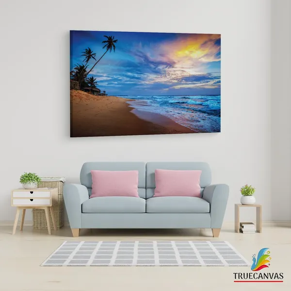 Multicolor_Waikkal_Beach,_Wooden_Framed_Canvas_Paintings_|_For_Living_Room_|_Bedroom_|_Office_|_Gallery_|_Ready_Wall_Mount_Canvas_Wall_Art_Painting_|_Size_-_12_X_18In,_Ct0640