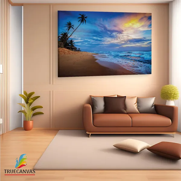 Multicolor_Waikkal_Beach,_Wooden_Framed_Canvas_Paintings_|_For_Living_Room_|_Bedroom_|_Office_|_Gallery_|_Ready_Wall_Mount_Canvas_Wall_Art_Painting_|_Size_-_12_X_18In,_Ct0640