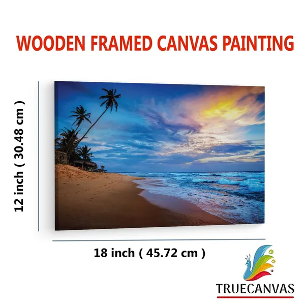 Multicolor_Waikkal_Beach,_Wooden_Framed_Canvas_Paintings_|_For_Living_Room_|_Bedroom_|_Office_|_Gallery_|_Ready_Wall_Mount_Canvas_Wall_Art_Painting_|_Size_-_12_X_18In,_Ct0640