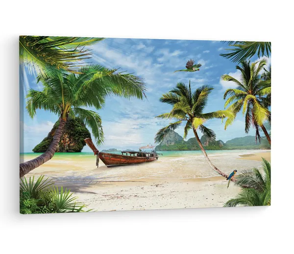 Multicolor_Sandy_Beach,_Wooden_Framed_Canvas_Paintings_|_For_Living_Room_|_Bedroom_|_Office_|_Gallery_|_Ready_Wall_Mount_Canvas_Wall_Art_Painting_|_Size_-_12_X_18In,_Ct0644