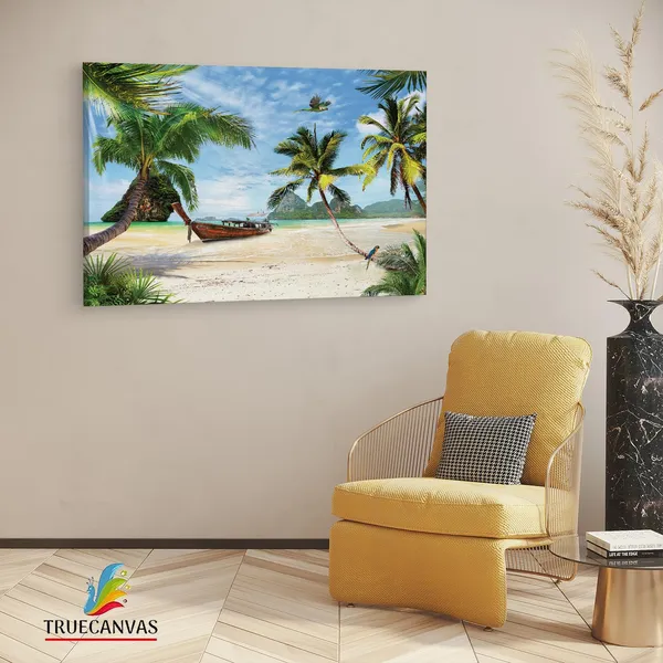 Multicolor_Sandy_Beach,_Wooden_Framed_Canvas_Paintings_|_For_Living_Room_|_Bedroom_|_Office_|_Gallery_|_Ready_Wall_Mount_Canvas_Wall_Art_Painting_|_Size_-_12_X_18In,_Ct0644