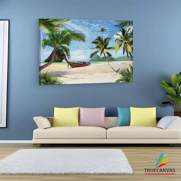 Multicolor_Sandy_Beach,_Wooden_Framed_Canvas_Paintings_|_For_Living_Room_|_Bedroom_|_Office_|_Gallery_|_Ready_Wall_Mount_Canvas_Wall_Art_Painting_|_Size_-_12_X_18In,_Ct0644