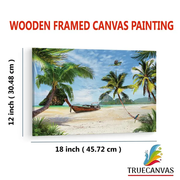 Multicolor_Sandy_Beach,_Wooden_Framed_Canvas_Paintings_|_For_Living_Room_|_Bedroom_|_Office_|_Gallery_|_Ready_Wall_Mount_Canvas_Wall_Art_Painting_|_Size_-_12_X_18In,_Ct0644