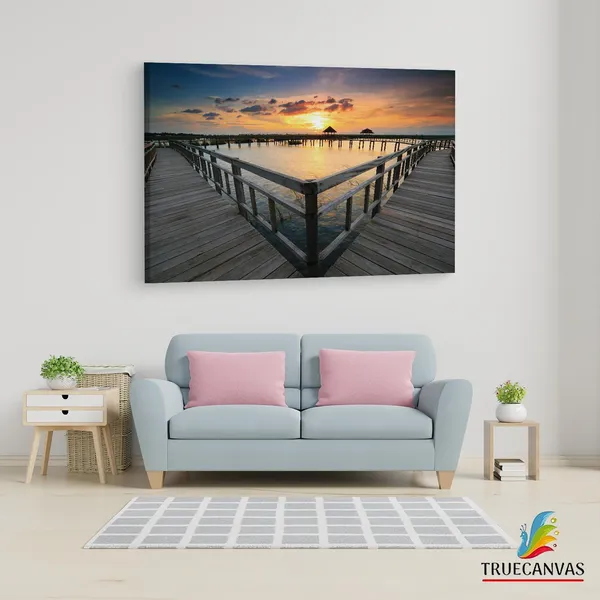 Multicolor_Sea_Beach_Scene,_Wooden_Framed_Canvas_Paintings_|_For_Living_Room_|_Bedroom_|_Office_|_Gallery_|_Ready_Wall_Mount_Canvas_Wall_Art_Painting_|_Size_-_12_X_18In,_Ct0649