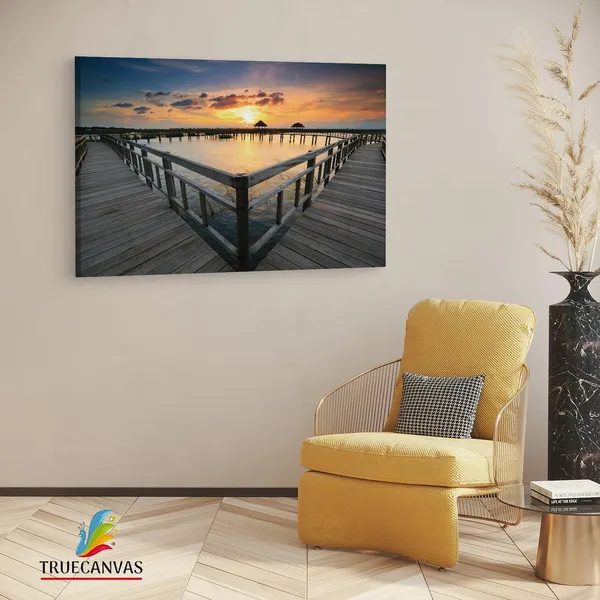 Multicolor_Sea_Beach_Scene,_Wooden_Framed_Canvas_Paintings_|_For_Living_Room_|_Bedroom_|_Office_|_Gallery_|_Ready_Wall_Mount_Canvas_Wall_Art_Painting_|_Size_-_12_X_18In,_Ct0649