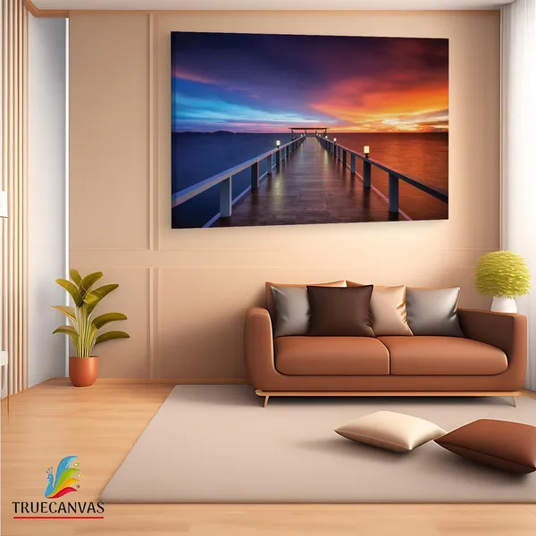 Multicolor_Path_Bridge_Sun_Sunset,_Wooden_Framed_Canvas_Paintings_|_For_Living_Room_|_Bedroom_|_Office_|_Gallery_|_Ready_Wall_Mount_Canvas_Wall_Art_Painting_|_Size_-_12_X_18In,_Ct0664