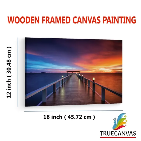 Multicolor_Path_Bridge_Sun_Sunset,_Wooden_Framed_Canvas_Paintings_|_For_Living_Room_|_Bedroom_|_Office_|_Gallery_|_Ready_Wall_Mount_Canvas_Wall_Art_Painting_|_Size_-_12_X_18In,_Ct0664