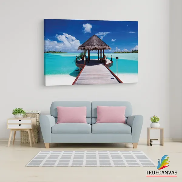 Multicolor_Jetty_With_Amazing_Ocean_Wall,_Wooden_Framed_Canvas_Paintings_|_For_Living_Room_|_Bedroom_|_Office_|_Gallery_|_Ready_Wall_Mount_Canvas_Wall_Art_Painting_|_Size_-_12_X_18In,_Ct0665