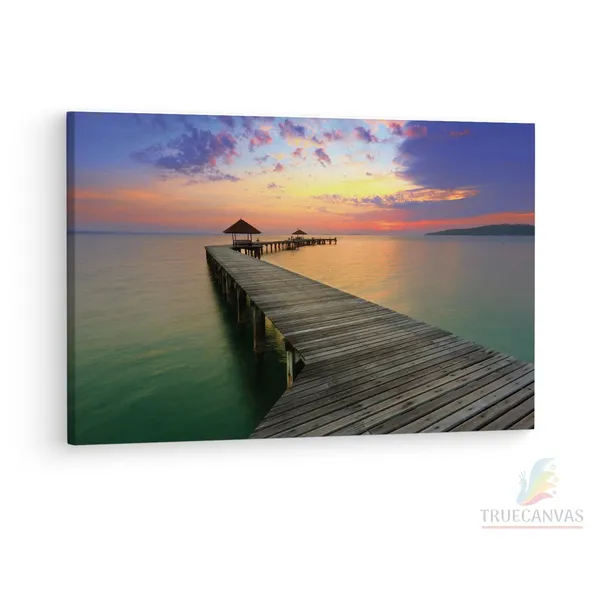 Multicolor_Ocean_Pier_Mura,_Wooden_Framed_Canvas_Paintings_|_For_Living_Room_|_Bedroom_|_Office_|_Gallery_|_Ready_Wall_Mount_Canvas_Wall_Art_Painting_|_Size_-_12_X_18In,_Ct0668