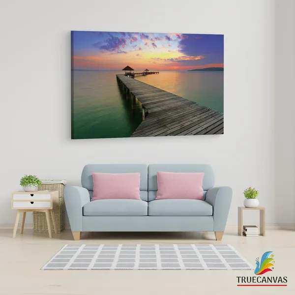 Multicolor_Ocean_Pier_Mura,_Wooden_Framed_Canvas_Paintings_|_For_Living_Room_|_Bedroom_|_Office_|_Gallery_|_Ready_Wall_Mount_Canvas_Wall_Art_Painting_|_Size_-_12_X_18In,_Ct0668