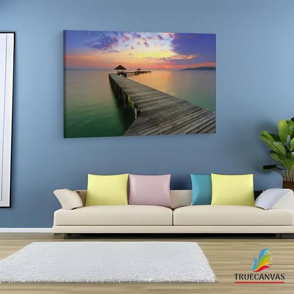 Multicolor_Ocean_Pier_Mura,_Wooden_Framed_Canvas_Paintings_|_For_Living_Room_|_Bedroom_|_Office_|_Gallery_|_Ready_Wall_Mount_Canvas_Wall_Art_Painting_|_Size_-_12_X_18In,_Ct0668