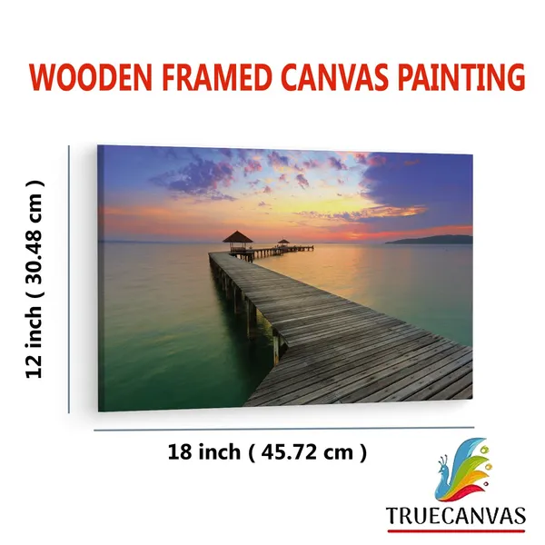 Multicolor_Ocean_Pier_Mura,_Wooden_Framed_Canvas_Paintings_|_For_Living_Room_|_Bedroom_|_Office_|_Gallery_|_Ready_Wall_Mount_Canvas_Wall_Art_Painting_|_Size_-_12_X_18In,_Ct0668