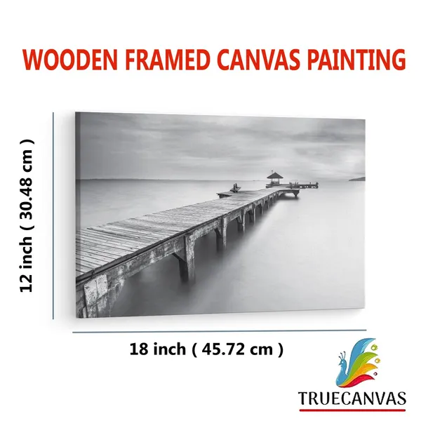 Multicolor_Wooden_Sea_Bridge_Seascape,_Wooden_Framed_Canvas_Paintings_|_For_Living_Room_|_Bedroom_|_Office_|_Gallery_|_Ready_Wall_Mount_Canvas_Wall_Art_Painting_|_Size_-_12_X_18In,_Ct0670