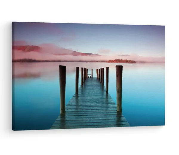 Multicolor_Mist_Pier,_Wooden_Framed_Canvas_Paintings_|_For_Living_Room_|_Bedroom_|_Office_|_Gallery_|_Ready_Wall_Mount_Canvas_Wall_Art_Painting_|_Size_-_12_X_18In,_Ct0678