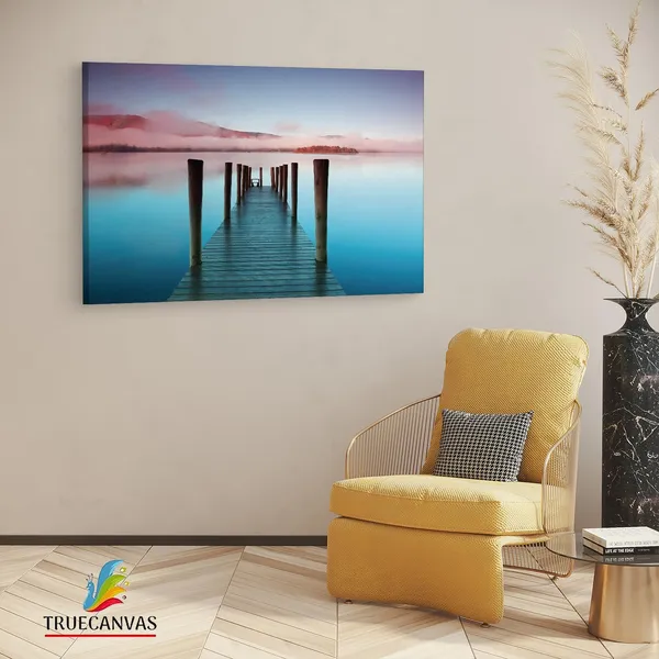 Multicolor_Mist_Pier,_Wooden_Framed_Canvas_Paintings_|_For_Living_Room_|_Bedroom_|_Office_|_Gallery_|_Ready_Wall_Mount_Canvas_Wall_Art_Painting_|_Size_-_12_X_18In,_Ct0678
