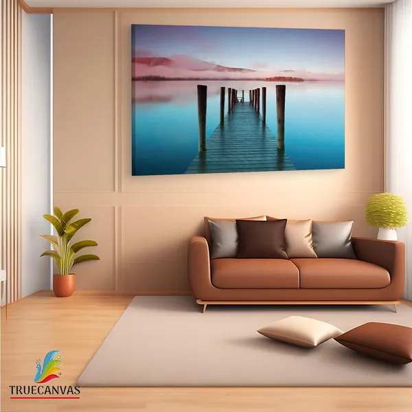 Multicolor_Mist_Pier,_Wooden_Framed_Canvas_Paintings_|_For_Living_Room_|_Bedroom_|_Office_|_Gallery_|_Ready_Wall_Mount_Canvas_Wall_Art_Painting_|_Size_-_12_X_18In,_Ct0678