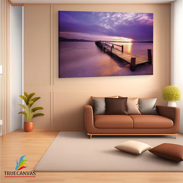 Multicolor_Sunset_Lake_Boardwalk,_Wooden_Framed_Canvas_Paintings_|_For_Living_Room_|_Bedroom_|_Office_|_Gallery_|_Ready_Wall_Mount_Canvas_Wall_Art_Painting_|_Size_-_12_X_18In,_Ct0679