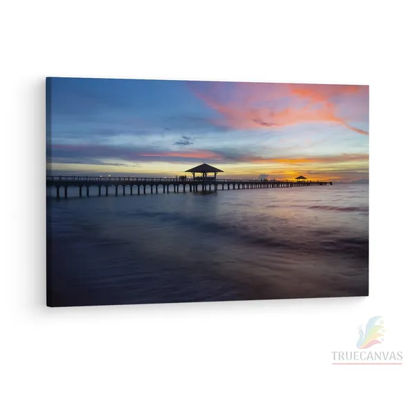 Multicolor_Old_Wood_Bridge,_Wooden_Framed_Canvas_Paintings_|_For_Living_Room_|_Bedroom_|_Office_|_Gallery_|_Ready_Wall_Mount_Canvas_Wall_Art_Painting_|_Size_-_12_X_18In,_Ct0682