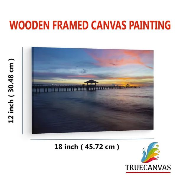 Multicolor_Old_Wood_Bridge,_Wooden_Framed_Canvas_Paintings_|_For_Living_Room_|_Bedroom_|_Office_|_Gallery_|_Ready_Wall_Mount_Canvas_Wall_Art_Painting_|_Size_-_12_X_18In,_Ct0682