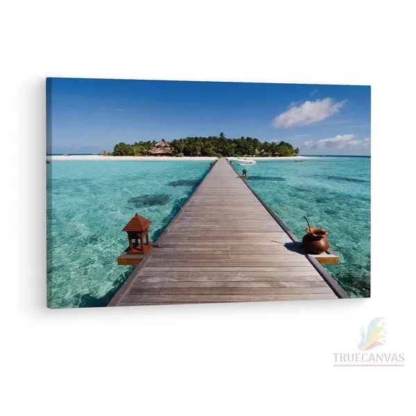 Multicolor_Plyazh_Ostrov,_Wooden_Framed_Canvas_Paintings_|_For_Living_Room_|_Bedroom_|_Office_|_Gallery_|_Ready_Wall_Mount_Canvas_Wall_Art_Painting_|_Size_-_12_X_18In,_Ct0688