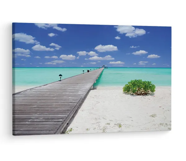 Multicolor_Maldives,_Wooden_Framed_Canvas_Paintings_|_For_Living_Room_|_Bedroom_|_Office_|_Gallery_|_Ready_Wall_Mount_Canvas_Wall_Art_Painting_|_Size_-_12_X_18In,_Ct0689