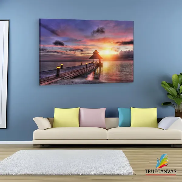 Multicolor_Papermoon_Fototapete_Maldives,_Wooden_Framed_Canvas_Paintings_|_For_Living_Room_|_Bedroom_|_Office_|_Gallery_|_Ready_Wall_Mount_Canvas_Wall_Art_Painting_|_Size_-_12_X_18In,_Ct0690