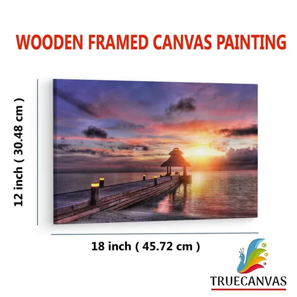 Multicolor_Papermoon_Fototapete_Maldives,_Wooden_Framed_Canvas_Paintings_|_For_Living_Room_|_Bedroom_|_Office_|_Gallery_|_Ready_Wall_Mount_Canvas_Wall_Art_Painting_|_Size_-_12_X_18In,_Ct0690
