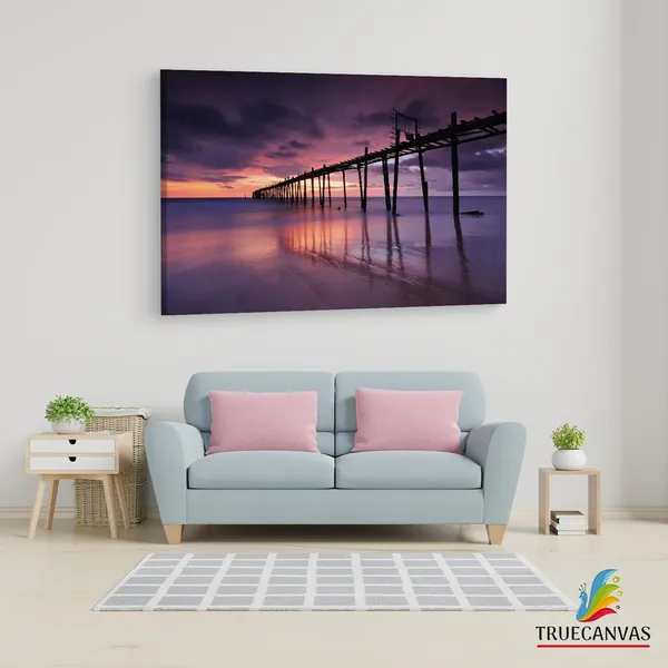 Multicolor_Wall_Mural_Wooden_Pier,_Wooden_Framed_Canvas_Paintings_|_For_Living_Room_|_Bedroom_|_Office_|_Gallery_|_Ready_Wall_Mount_Canvas_Wall_Art_Painting_|_Size_-_12_X_18In,_Ct0691