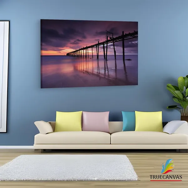 Multicolor_Wall_Mural_Wooden_Pier,_Wooden_Framed_Canvas_Paintings_|_For_Living_Room_|_Bedroom_|_Office_|_Gallery_|_Ready_Wall_Mount_Canvas_Wall_Art_Painting_|_Size_-_12_X_18In,_Ct0691