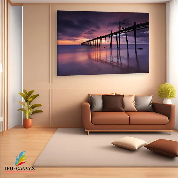 Multicolor_Wall_Mural_Wooden_Pier,_Wooden_Framed_Canvas_Paintings_|_For_Living_Room_|_Bedroom_|_Office_|_Gallery_|_Ready_Wall_Mount_Canvas_Wall_Art_Painting_|_Size_-_12_X_18In,_Ct0691