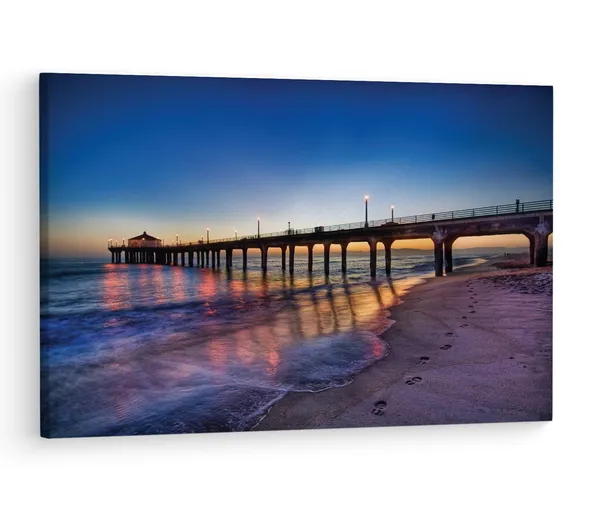 Multicolor_Manhattan_Beach_Bridge,_Wooden_Framed_Canvas_Paintings_|_For_Living_Room_|_Bedroom_|_Office_|_Gallery_|_Ready_Wall_Mount_Canvas_Wall_Art_Painting_|_Size_-_12_X_18In,_Ct0694