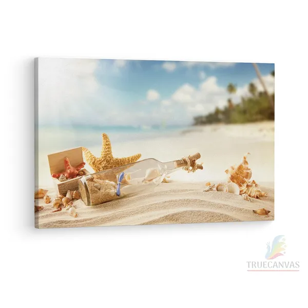 Multicolor_Beach_Seashell_Bottle,_Wooden_Framed_Canvas_Paintings_|_For_Living_Room_|_Bedroom_|_Office_|_Gallery_|_Ready_Wall_Mount_Canvas_Wall_Art_Painting_|_Size_-_12_X_18In,_Ct0696