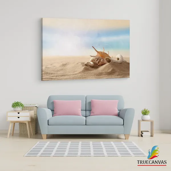 Multicolor_Seashell_Sand,_Wooden_Framed_Canvas_Paintings_|_For_Living_Room_|_Bedroom_|_Office_|_Gallery_|_Ready_Wall_Mount_Canvas_Wall_Art_Painting_|_Size_-_12_X_18In,_Ct0698