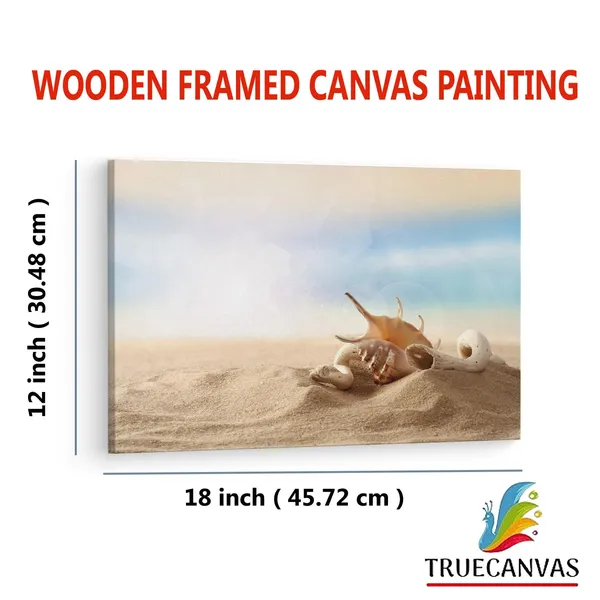 Multicolor_Seashell_Sand,_Wooden_Framed_Canvas_Paintings_|_For_Living_Room_|_Bedroom_|_Office_|_Gallery_|_Ready_Wall_Mount_Canvas_Wall_Art_Painting_|_Size_-_12_X_18In,_Ct0698