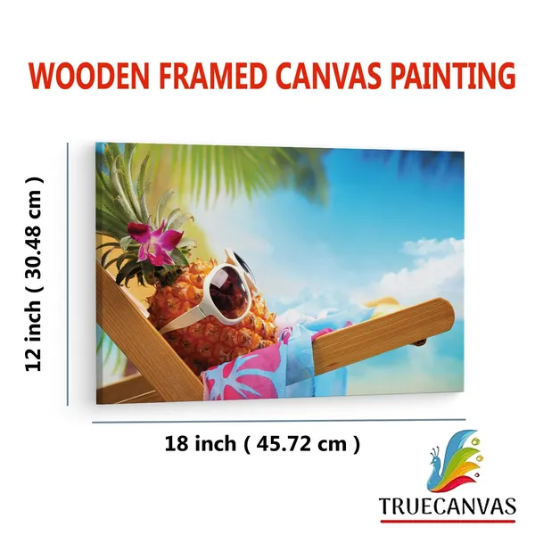 Multicolor_Beach_Party_Starfish_Pineapple,_Wooden_Framed_Canvas_Paintings_|_For_Living_Room_|_Bedroom_|_Office_|_Gallery_|_Ready_Wall_Mount_Canvas_Wall_Art_Painting_|_Size_-_12_X_18In,_Ct0704