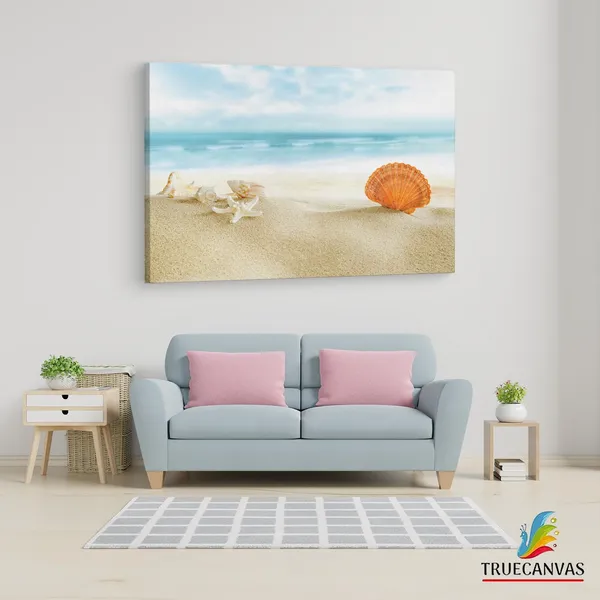 Multicolor_Beach_Beautiful_Shell,_Wooden_Framed_Canvas_Paintings_|_For_Living_Room_|_Bedroom_|_Office_|_Gallery_|_Ready_Wall_Mount_Canvas_Wall_Art_Painting_|_Size_-_12_X_18In,_Ct0710