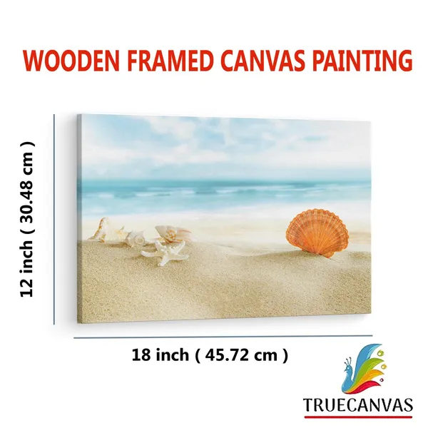 Multicolor_Beach_Beautiful_Shell,_Wooden_Framed_Canvas_Paintings_|_For_Living_Room_|_Bedroom_|_Office_|_Gallery_|_Ready_Wall_Mount_Canvas_Wall_Art_Painting_|_Size_-_12_X_18In,_Ct0710