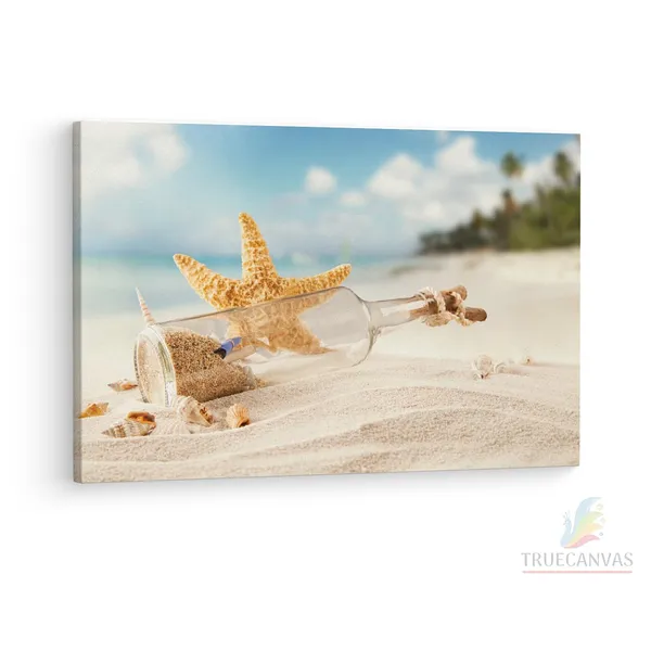 Multicolor_Beach_Seashell_Bottle,_Wooden_Framed_Canvas_Paintings_|_For_Living_Room_|_Bedroom_|_Office_|_Gallery_|_Ready_Wall_Mount_Canvas_Wall_Art_Painting_|_Size_-_12_X_18In,_Ct0712