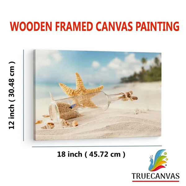 Multicolor_Beach_Seashell_Bottle,_Wooden_Framed_Canvas_Paintings_|_For_Living_Room_|_Bedroom_|_Office_|_Gallery_|_Ready_Wall_Mount_Canvas_Wall_Art_Painting_|_Size_-_12_X_18In,_Ct0712