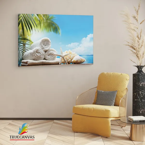 Multicolor_Spa_-_Set,_Starfish,_Flowers,_Wooden_Framed_Canvas_Paintings_|_For_Living_Room_|_Bedroom_|_Office_|_Gallery_|_Ready_Wall_Mount_Canvas_Wall_Art_Painting_|_Size_-_12_X_18In,_Ct0717