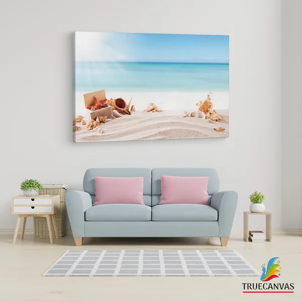 Multicolor_Beach_Sand_Starfish,_Wooden_Framed_Canvas_Paintings_|_For_Living_Room_|_Bedroom_|_Office_|_Gallery_|_Ready_Wall_Mount_Canvas_Wall_Art_Painting_|_Size_-_12_X_18In,_Ct0722